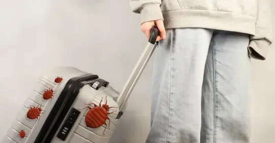 Carrying bedbugs in a suitcase from a trip